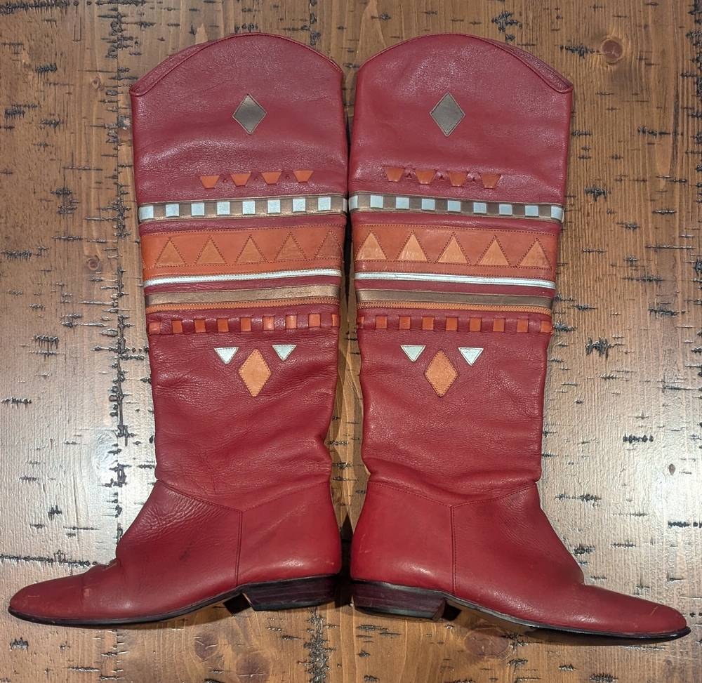 VTG- 6½M Leather Cut-out Boots
